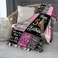 thumbnail image 4 of 50th Birthday Gifts for Women, Wife Birthday Gifts for 50 Year Old Blanket, 1974 Birthday Gifts for 50th Throw Blanket, 50"x60" Happy 50th Birthday Blanket for Grandma Mom Friend Sister, 4 of 5