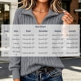 thumbnail image 6 of Klisyaur Womens Cable Knit Sweaters Long Sleeve Collared Zip Up Pullover Tops Loose Comfy Casual Warm Fall Winter Sweater, 6 of 6