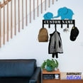 thumbnail image 3 of Handmadetneonsign Elephant Coat Rack Wall Hanger, Elephant Family Metal Wall Hooks, Elephant Keys Holder Home Decor 75070, 3 of 5