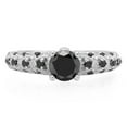 thumbnail image 3 of Dazzlingrock Collection 1.15 Carat (ctw) 10K Round Black Diamond Bridal Vintage & Antique Engagement Ring, White Gold, Size 9, 3 of 4