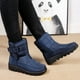 thumbnail image 4 of Botas para clima frío para mujer con botas de plataforma con gancho y bucle para viajes al aire libre, 4 of 8