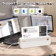 PeriPage P40, Portable Mini Thermal Printer, No Ink Required, Wireless Bluetooth Connection, Compatible with Android and iOS Systems, Supports Printing 8.26-inch x 11.69-inch Letterhead