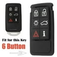 thumbnail image 1 of Lefu 6 Button Rubber Remote Car Key Fob Case Pad for Volvo XC60 XC70 V70 S60 S80, 1 of 7