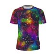 thumbnail image 6 of Rocae Bright Universe for Men's Mesh Quick-Dry Short Sleeve Workout T-Shirt,Mens Crew Neck Tee Lightweight Soft Classic T Shirts X-Small, 6 of 9