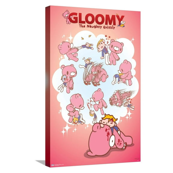 Gloomy Bear - Dreaming Canvas Wall Poster, 14.725" x 22.375"
