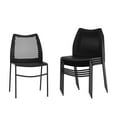 thumbnail image 2 of Flash Furniture 5 Pack Black Stack Chair with Air-Vent Back, Non-Sled Base and Black Powder Coated Metal Frame, 2 of 13
