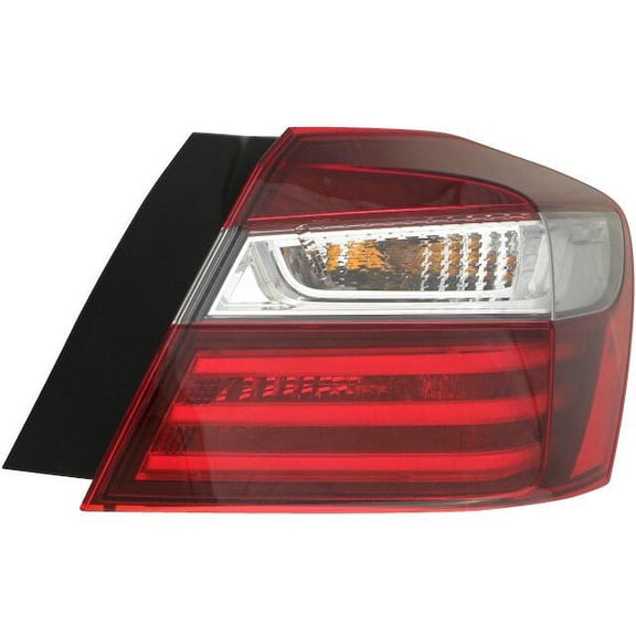 Right Passenger Side Outer Tail Light Assembly - Compatible with 2016 - 2017 Honda Accord Sedan