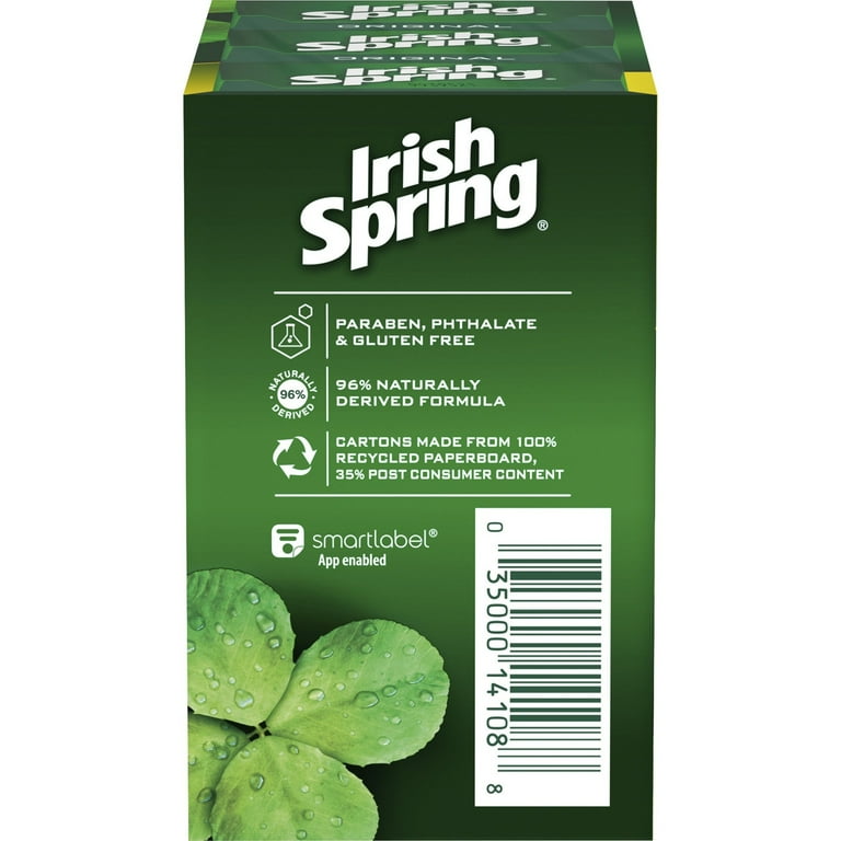 Irish Spring, CPC14177CT, Original Bar Soap, 18 / Carton, Green
