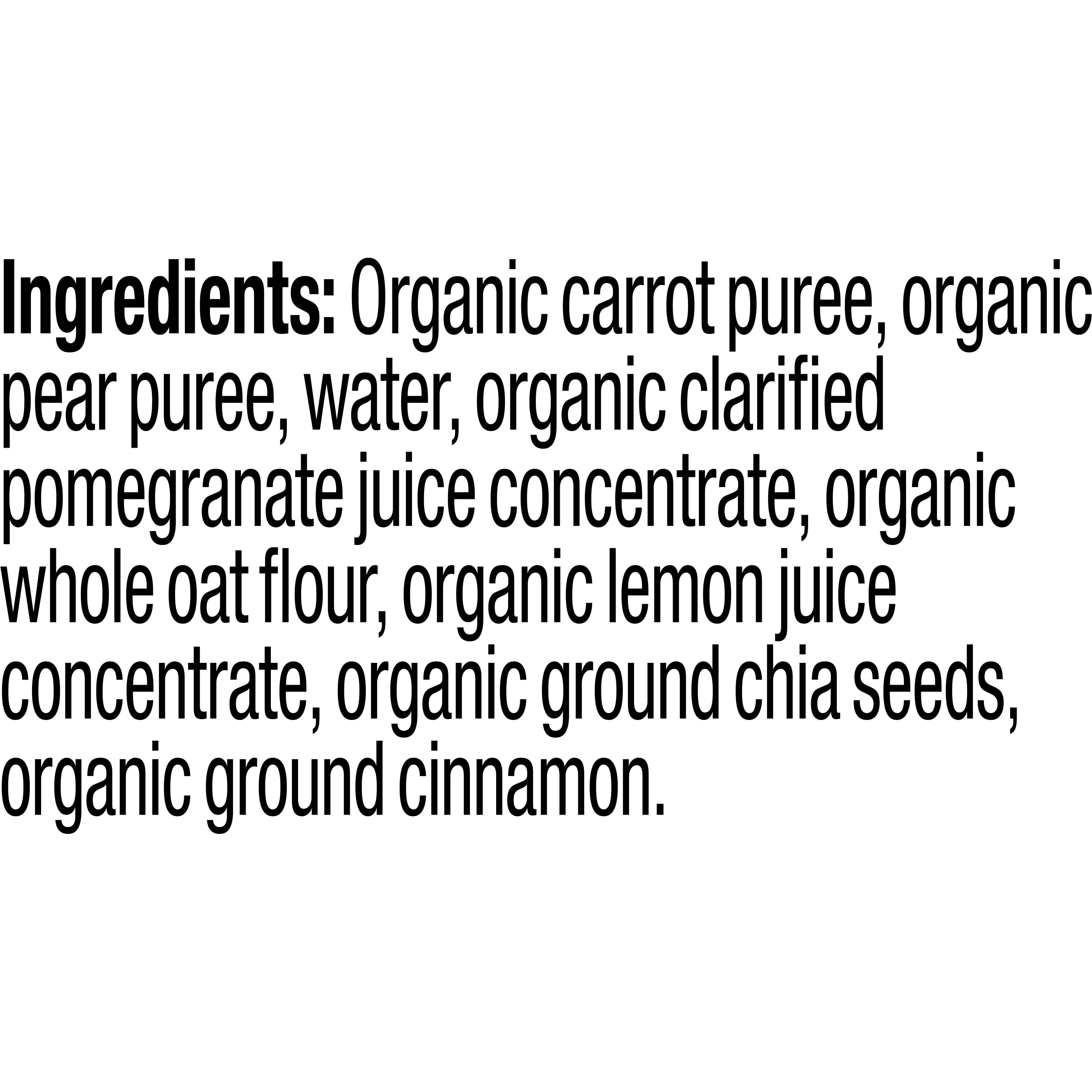 Plum Organics Mighty Immunity Toddler Baby Food, Carrot, Pear, Pomegranate and Oat, 4 oz Pouch - Case of 12