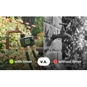 SoilDrops Dual Outlet Hose Timer — 2-Zone Programmable Sprinkler Timer with LCD Rain Delay