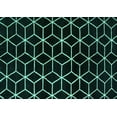 thumbnail image 1 of Ahgly Company Indoor Rectangle Abstract Turquoise Blue Modern Area Rugs, 7' x 9', 1 of 4