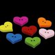 thumbnail image 4 of 100pcs Botones de costura de madera del corazón 2 agujeros Sunnimix, 4 of 8