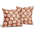 thumbnail image 2 of Burnt Orange Pillow Covers 20X20 Inch White Floral Daisy Geometry Decorative Couch Pillow Cases Spring Summer Flower Throw Pillows Set of 2 Farmhouse Home Decor for Room Porch Patio Couch Outdoor, 2 of 6