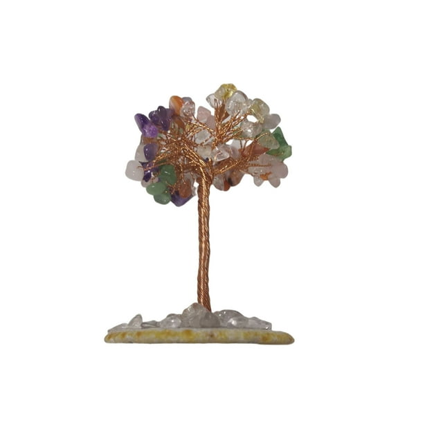 Agiferg Natural Quartz Crystal Money Tree Natural Healing Crystal Gemstone Bonsai Tree