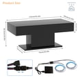thumbnail image 5 of Hironpal 43" High Glossy LED Coffee Table, Modern Center Table with 16 Colors for Living Room,Remote Control,Black, 5 of 9