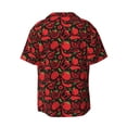thumbnail image 6 of Daiia Tomatoes And Chili Men's Linen Shirts Short Sleeve Casual Shirts Button Down Shirt for Men Beach Summer Wedding Shirt-Small, 6 of 6