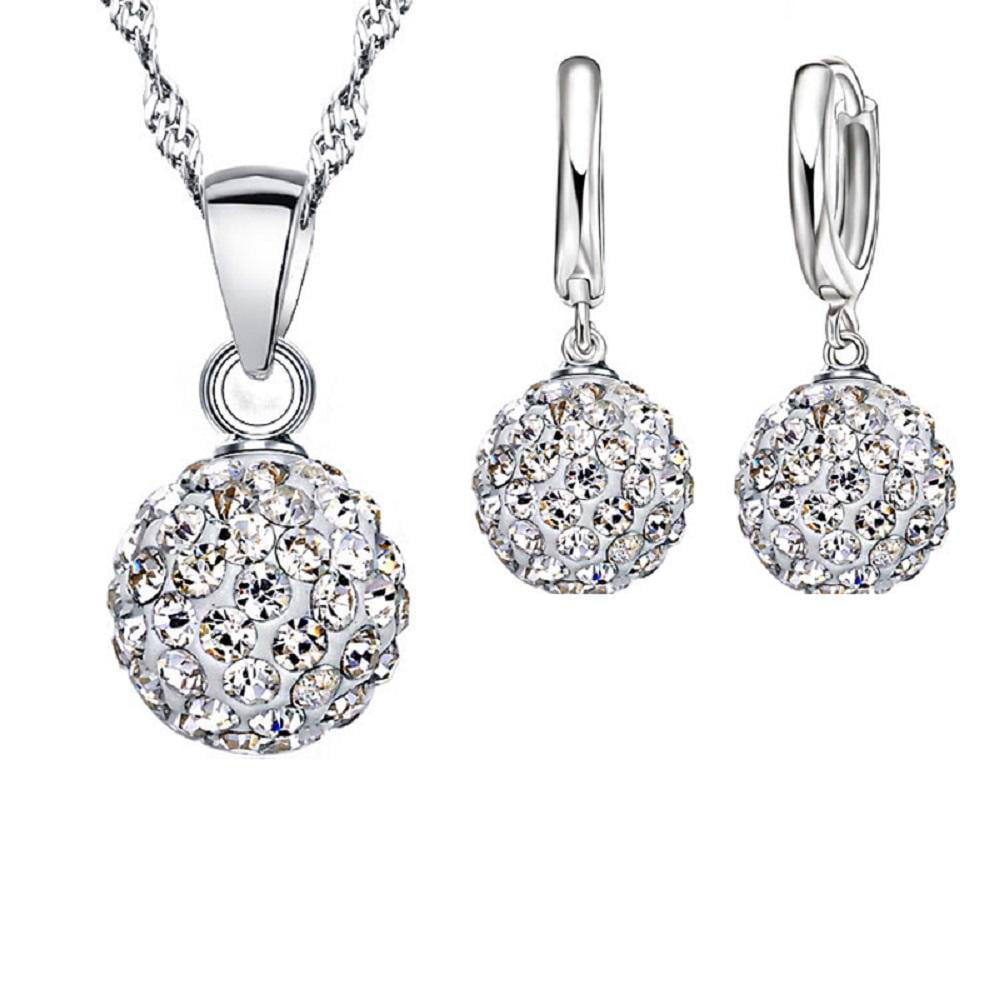 925 Sterling Silver Jewelry Sets Cat Pendant Earrings Set Austria Crystal CZ for Women Female Fashion Bridal Jewelry