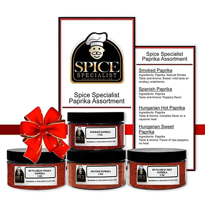 Paprika Assortment Gift Set - 4 Seasonings Included - Weight Varies by Spice
