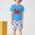 thumbnail image 6 of NIEWTR Toddler Summer Pajamas Set For 7-8 Years Toddler Boys Short Sets Cotton Summer Outfits Short Sleeves T-shirt and Elastic Shorts Sets 2Pcs Summer Dailywear Set, 6 of 6