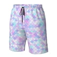 thumbnail image 4 of Balery Rainbow Scales Traje de Baño Estilo Hawaiano para Hombre, Shorts de Secado Rápido con Bolsillos-Medium, 4 of 6