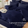 thumbnail image 6 of Dhole 5-Piece Bed Sheet Set - Twin Size Comforter, Pillowcases & Sheet Collection for Cozy Bedding Comfort Navy, 6 of 14