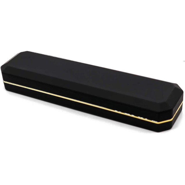 Necklace Box, Velvet Jewelry Box Storage Case Organizer Holder With Led Light, Black