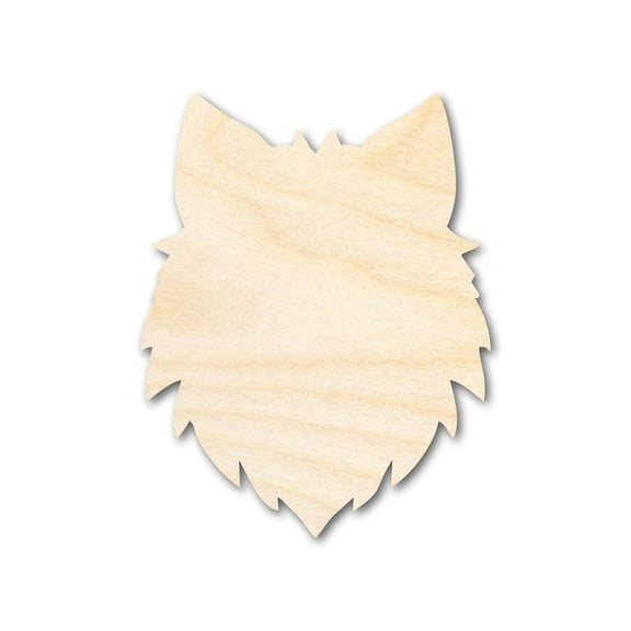 Unfinished Wood Wolf Mascot Shape 14" / 3/4"