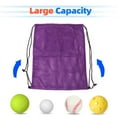 thumbnail image 3 of GSE Games & Sports Expert 19"x15" Mesh Drawstring Sport Ball Bag. Sports Equipment Backpack Bag Sport Ball, Team Practice, Swimming, Gym, Camping Gear, Laundry - Purple, 3 of 8