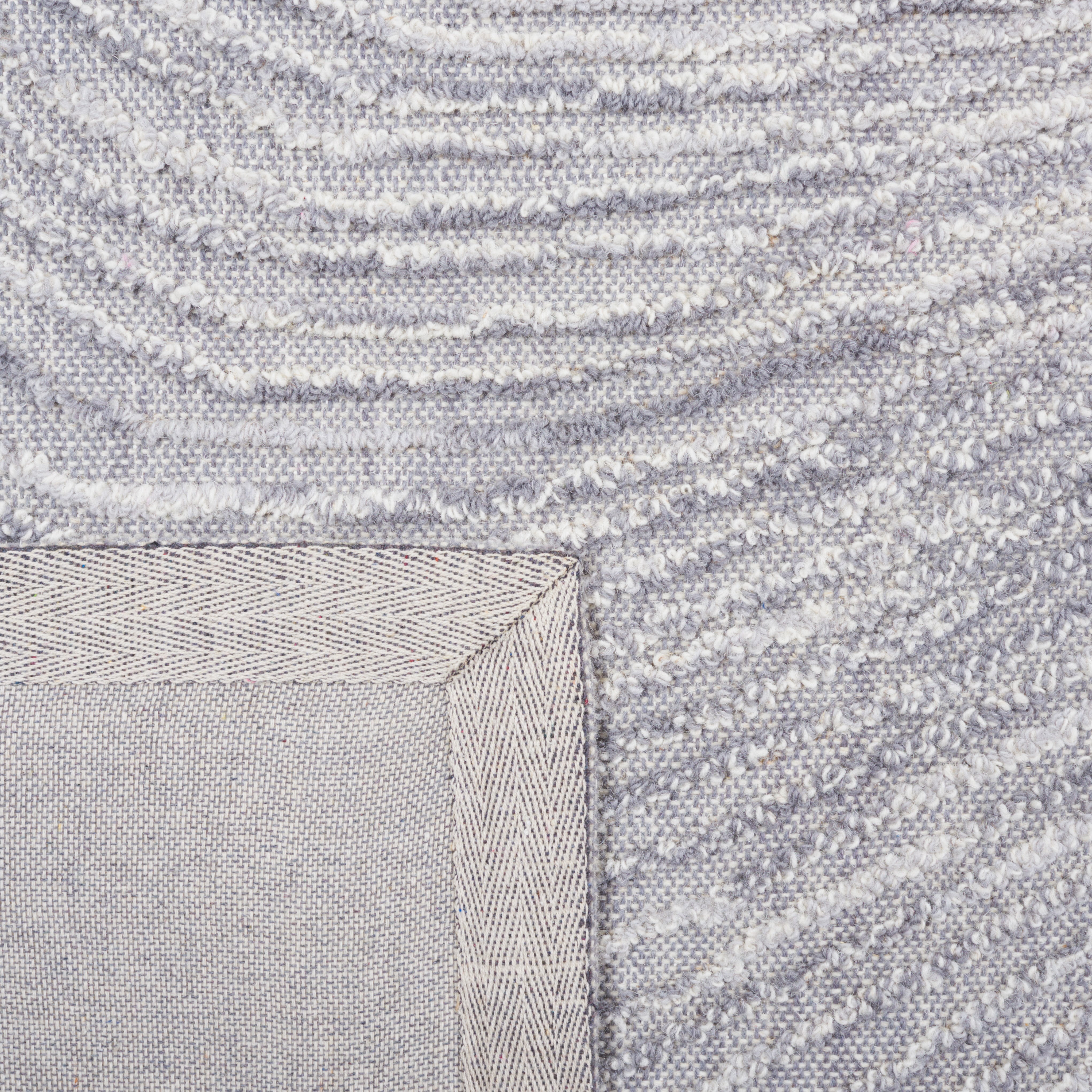 SAFAVIEH Trace Jimney Abstract Area Rug, Grey/Ivory, 4' x 6'