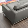 thumbnail image 6 of Modway Harness 64" Modern Stainless Steel and Leather Loveseat in Gray, 6 of 6