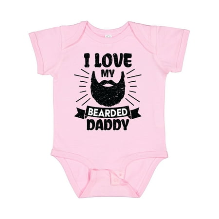 

Inktastic I Love My Bearded Daddy for Fathers Day with Grunge Gift Baby Boy Bodysuit