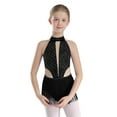 thumbnail image 2 of inlzdz Kids Girls Gymnastics Leotard Lyrical Dancewear Shiny Rhinestone Latin Jazz Ballet Dance Black 12, 2 of 7