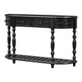 thumbnail image 4 of Tcbosik Curved Console Table, Modern Entryway Table with Open Shelf and 4 Storage Drawers, Sofa Table for Hallway, Living Room, Black, 4 of 9