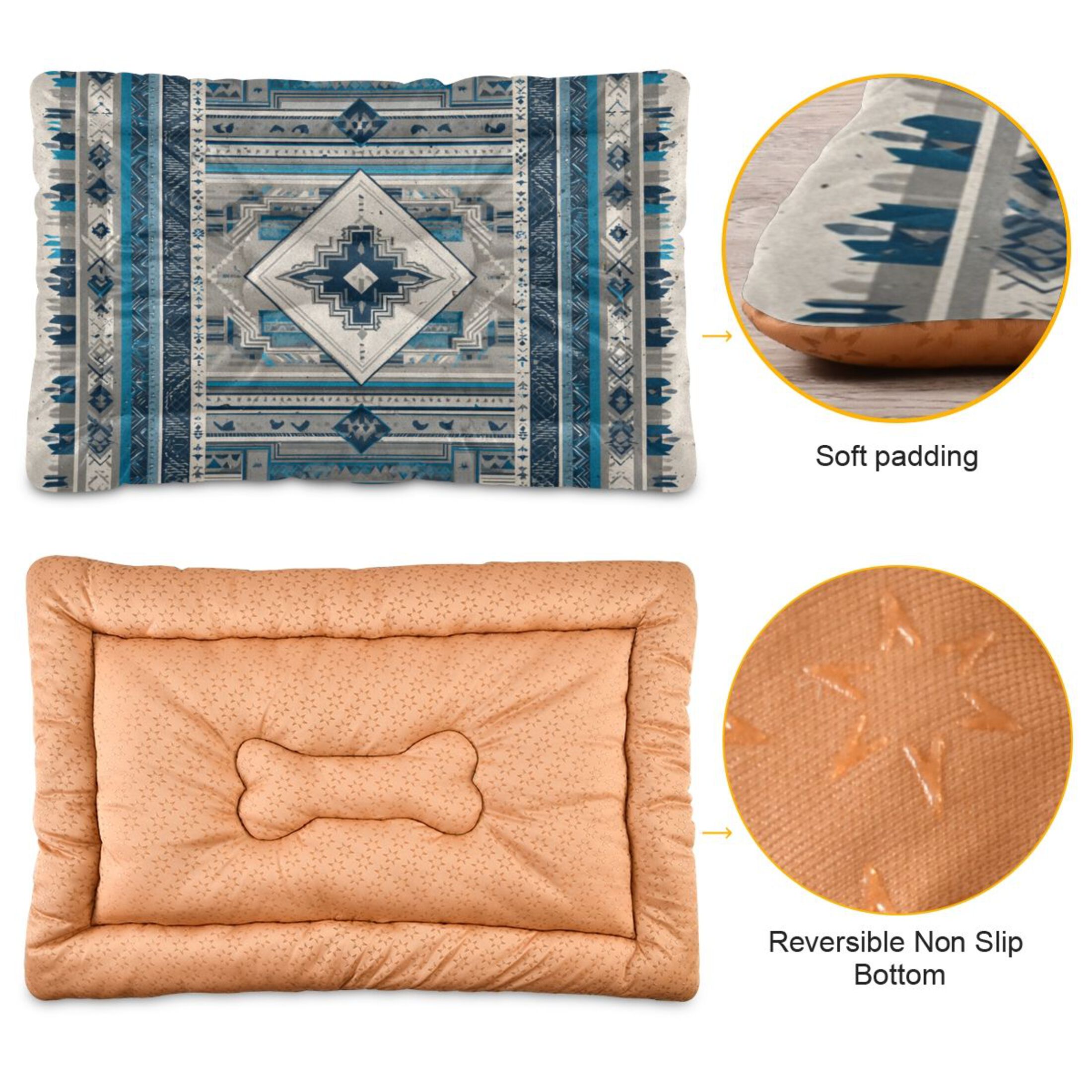 Cozy Mat Pet Bed Indoor Outdoor Warm Soft For Cat Dog Puppy(S/M) Intricate Design