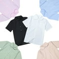 thumbnail image 6 of Women Summer Japan Students Round Neck Short Sleeve JK Uniform White Shirt Top, 6 of 10