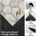 thumbnail image 3 of White Gray Gold Leaf Marble Pattern Kitchen Rugs Sets Of 3,Kitchen Runner Rugs Non Skid Washable,Decorative Kitchen Floor Mats for Kitchen,Sink,Laundry,17"x30"+ 17"x47" + 17"x59", 3 of 6