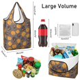 thumbnail image 3 of 5 Pack Foldable Shopping Bag,Halloween Pumpkins and Witch Hats Reusable Grocery Bags with Pockets,Large Reusable Tote Bags with Handles Waterproof & Lightweight, 3 of 6