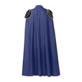 thumbnail image 4 of Virmaxy Halloween Costume Men's Costume Cloak High Stand Collar Gothic Style Cape with Gold Chains for Halloween Cosplay Party Dress Up Navy, 4 of 5