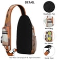 thumbnail image 4 of Rustic Ethnic Sling Backpack Bohemian Floral Travel Daypack with Multiple Compartments, 4 of 6