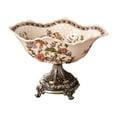 thumbnail image 3 of Frutero de cerámica con pedestal para centro de mesa, práctico y elegante plato de frutas, cesta de frutas para aperitivos, pan, hogar. Estilo C, 3 of 9