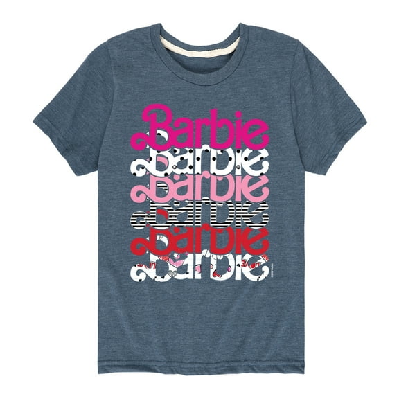 Barbie - Stacked Barbie Vday - Toddler And Youth Short Sleeve Graphic T-Shirt