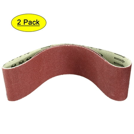 

4-Inch x 36-Inch 80 Grit Lapped Butt Joint Aluminum Oxide Sanding Belt 2pcs