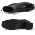 thumbnail image 4 of DADAWEN Women's Chelsea Boots Low Heel Chunky Fashion Ankle Boots Black 6 US, 4 of 5