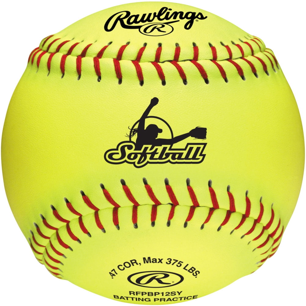 Rawlings | Batting Practice Softballs| 12" | 12U+ |12 Count