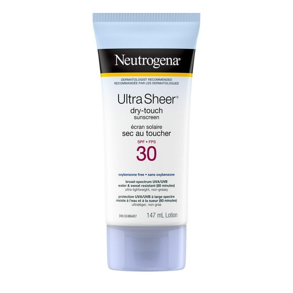 Neutrogena Sunscreen Lotion SPF 30, Ultra Sheer Dry Touch, 147 mL