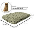 thumbnail image 2 of Vine Pet Bed, Rustic Vineyard Illustration with Monochrome Bunch of Grapes on Tender Vine Stems, Resistant Pad for Dogs and Cats Cushion with Removable Cover, 24" x 39", Khaki and Black, by Ambesonne, 2 of 4