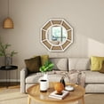 thumbnail image 4 of Rattan Wall Mirror Handmade Boho Rattan Round Rattan Mirror with Wooden Framed for Wall Decor  Living Room, Entryway, 4 of 6
