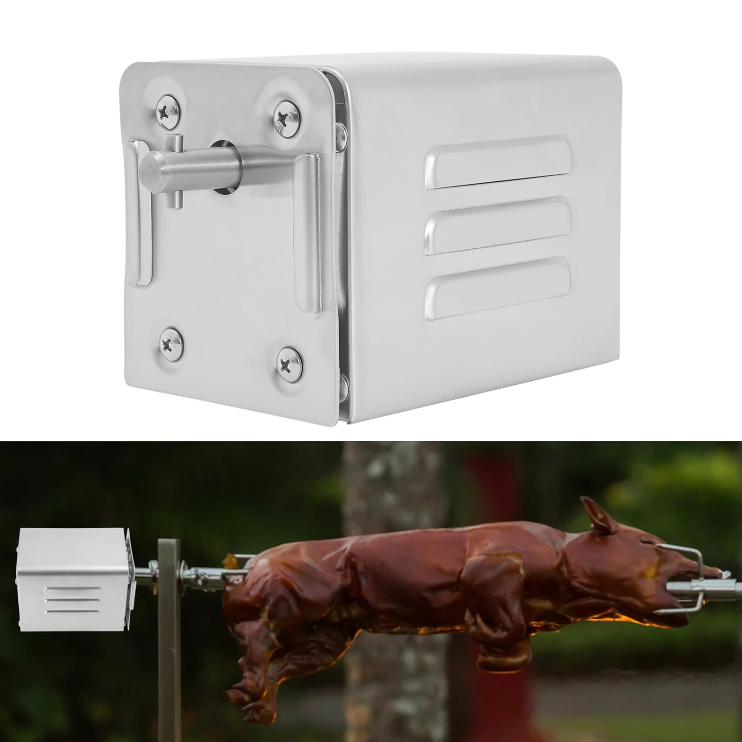 Rotisserie Motor BBQ Motor Electric Roasting Motor with 88 lbs Load Capacity Low Noise 45-55dB 15W Power for Grilling Meat Vegetables Automatic Rotation for Home Barbecue Parties