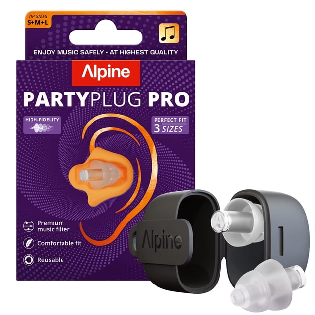 Tapones para los oídos Alpine PartyPlug Pro Concert con reducción de ruido de 21 dB