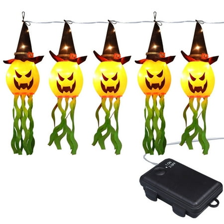 

Thinsont Halloween Decoration Pumpkin Party Battery Operated Accessories Personalized Hanging Lamp LED Night Ornament